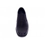 Pantofi bărbați negri din piele naturală slip-on cu textură fină PB2265ELN